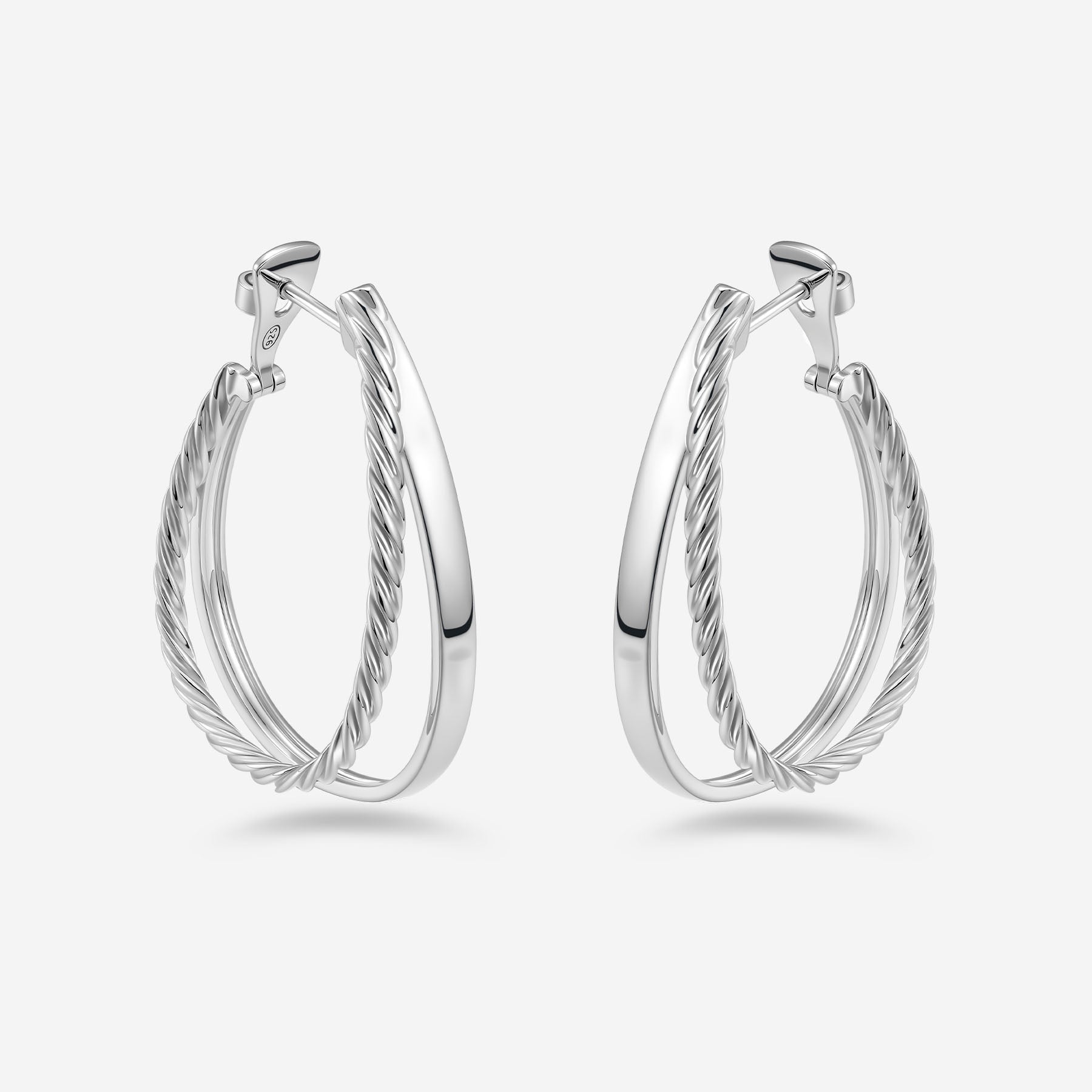 Pianegonda Orecchini doppio cerchio - TECUM - Argento 925‰