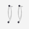 Pianegonda Orecchini pendenti con doppia spina con perle naturali - CUSPIS - Argento 925‰