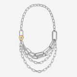 Pianegonda Collana a catena multipla - VINCTUM - Argento 925‰, Oro 18 kt
