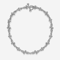 Pianegonda Collana a maglia intrecciata lunga - ASSOLUTO - Argento 925‰