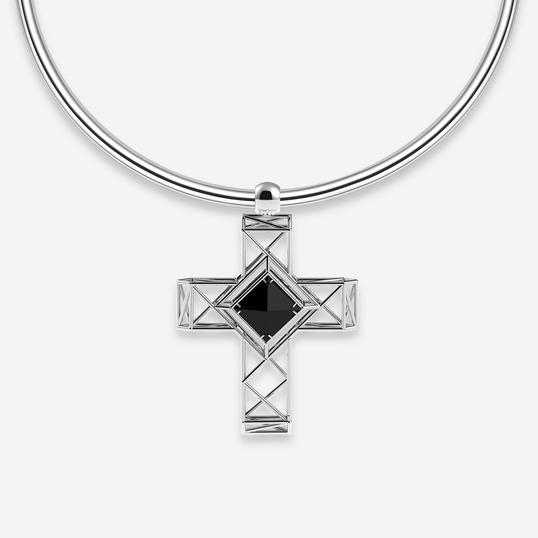 Pianegonda Collier rigido pendente croce - Vista 2