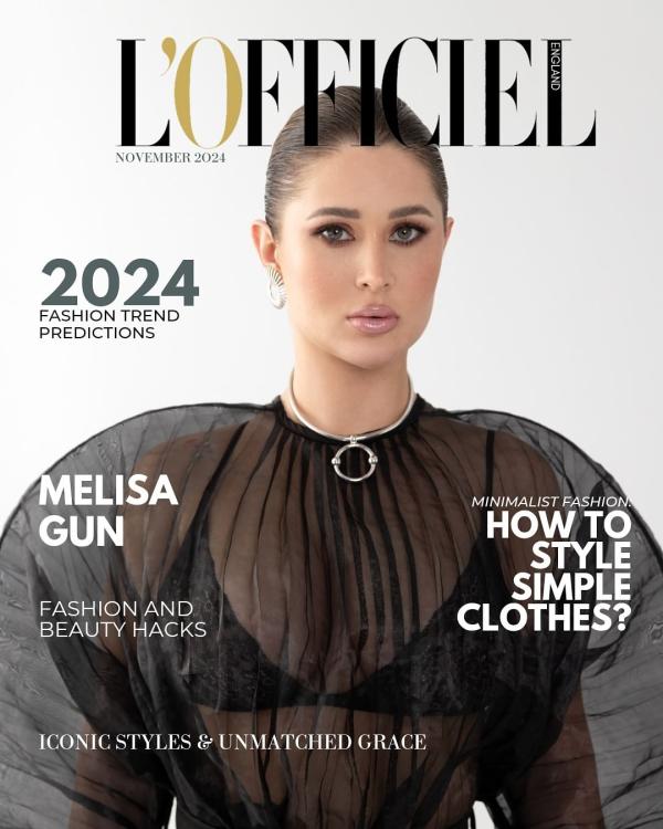 Melisa Gun in Pianegonda per la cover story di L'Officiel England