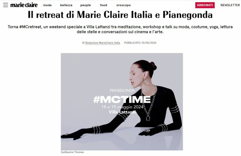 Pianegonda e Marie Claire Italia insieme per un evento speciale
